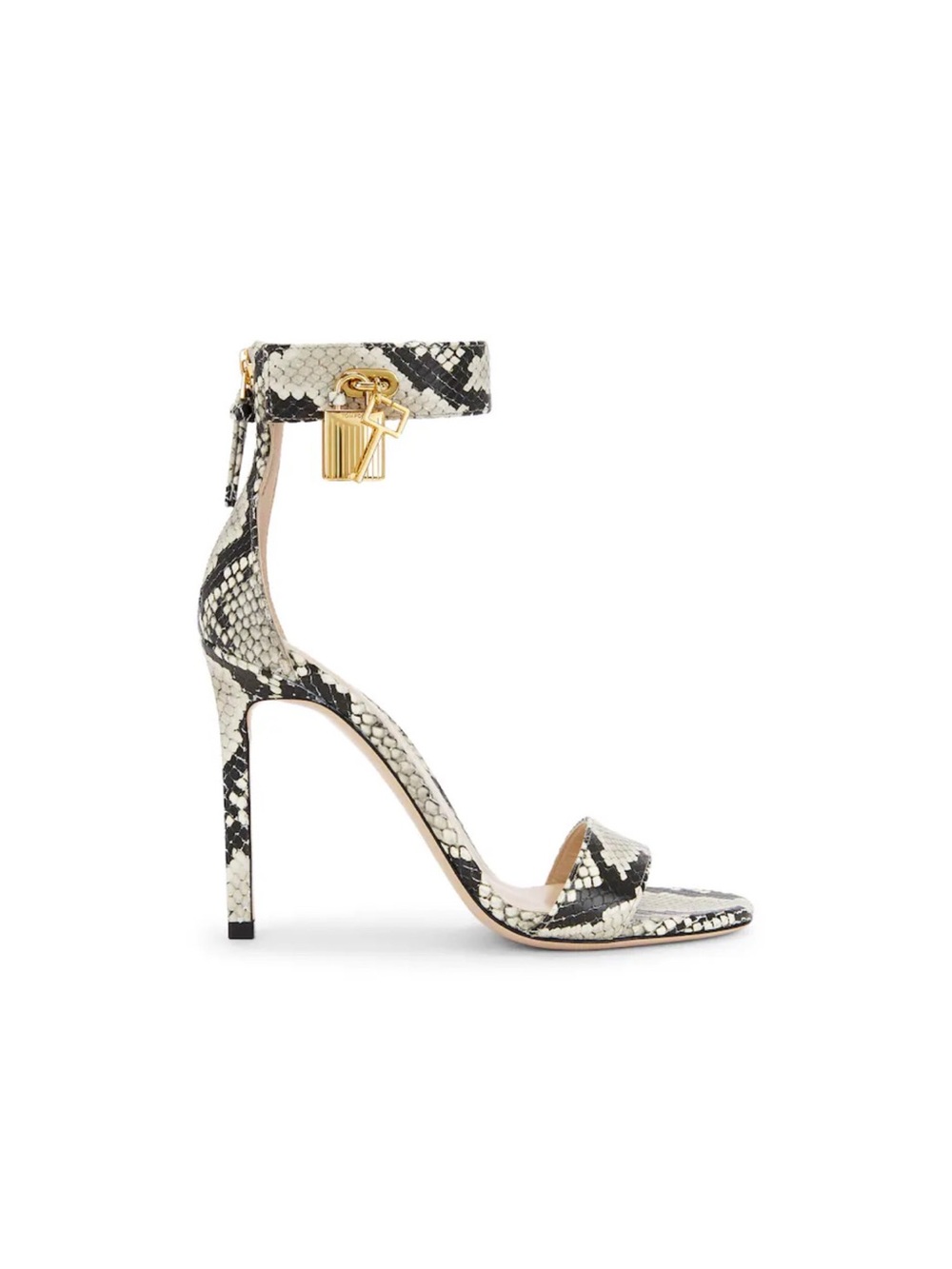 TOM FORD
Lock Python Embossed Ankle-Cuff Sandals